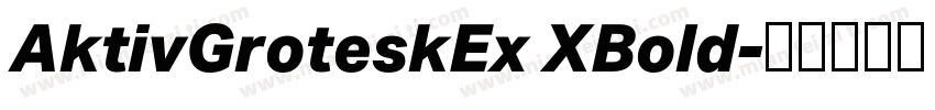AktivGroteskEx XBold字体转换